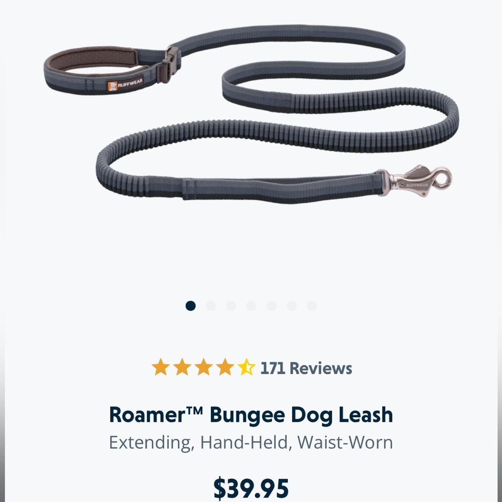 Ruffwear roamer bungee waist dog leash hands free